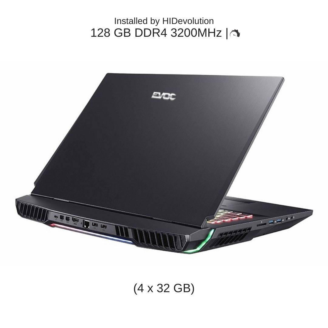 EVOC High Performance Systems X1702M (X170KM-G) 17.3" UHD, 3.5 GHz i9-11900K, RTX 3060, 128 GB 3200MHz RAM, 16 TB PCIe SSD