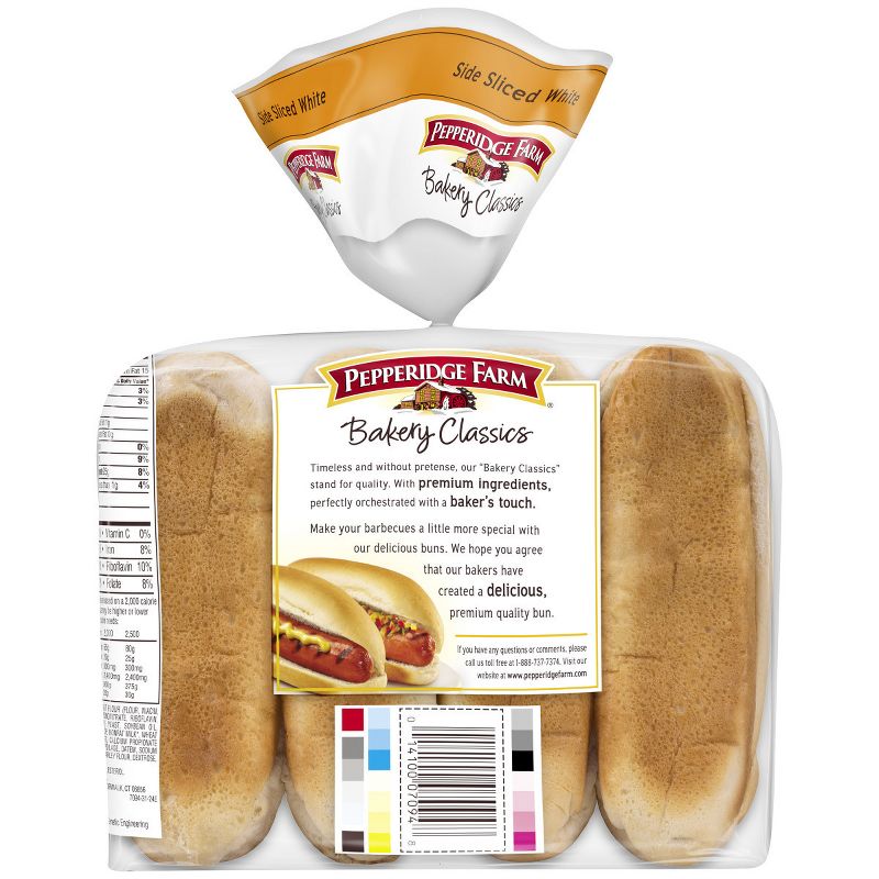 Pepperidge Farm Bakery Classics Side Sliced Hot Dog Buns - 14oz/8ct