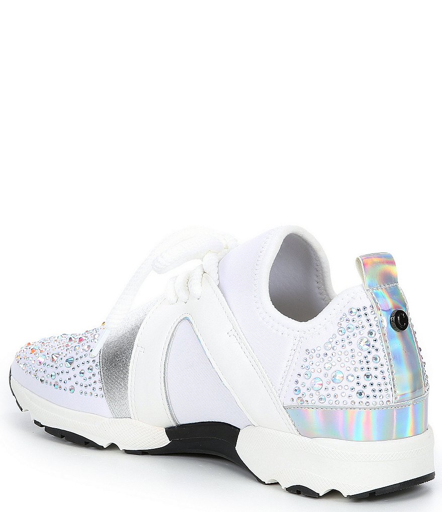 Carvela Lament Bling Embellished Lace-Up Sneakers