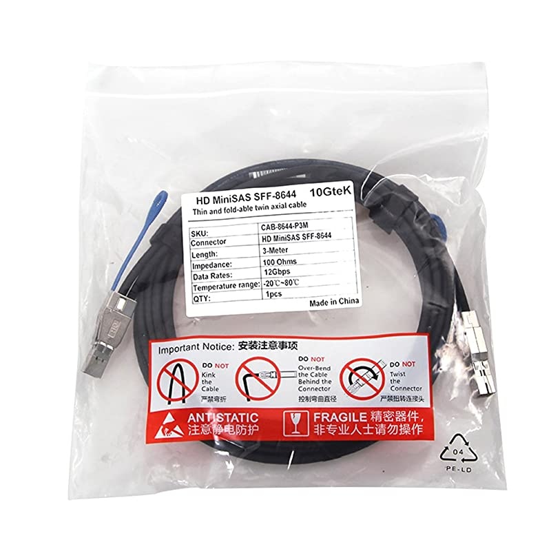 Mini SAS SFF8087 to Mini SAS SFF8087 Mini SAS Cable 3 FT 91 cm