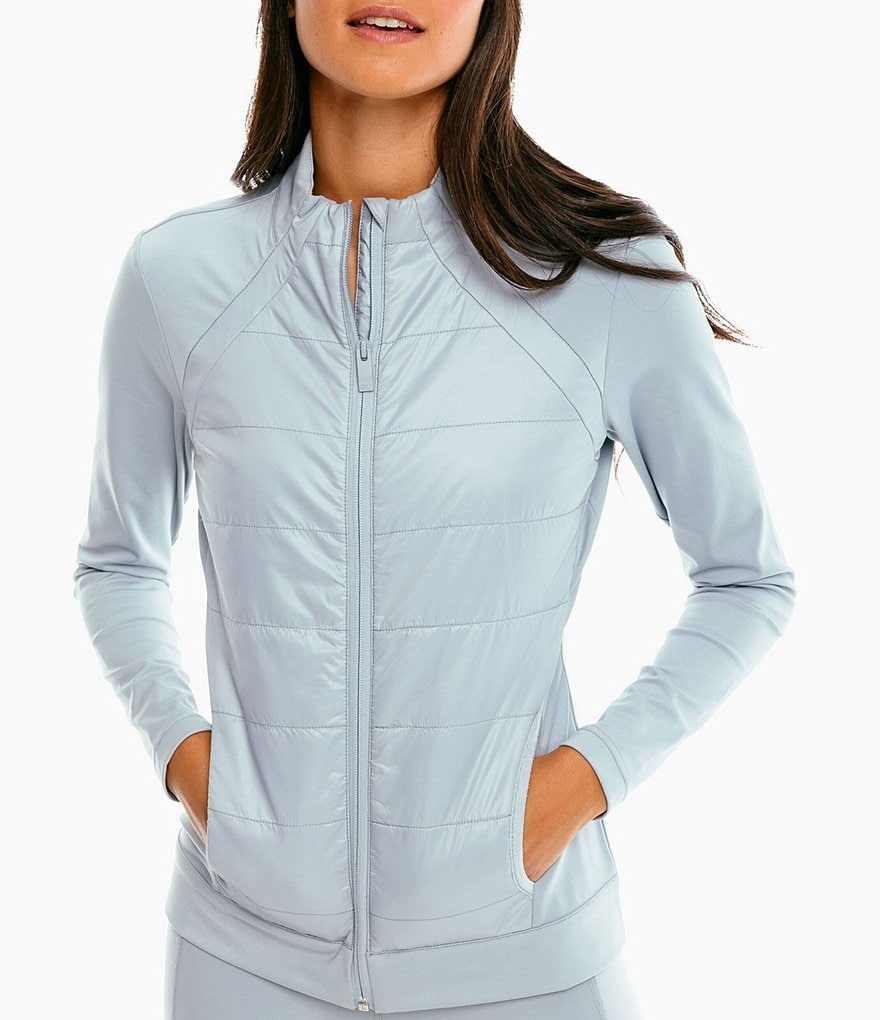 Southern Tide Performance Josette Stand Collar Long Sleeve Quilted Nylon Jacket