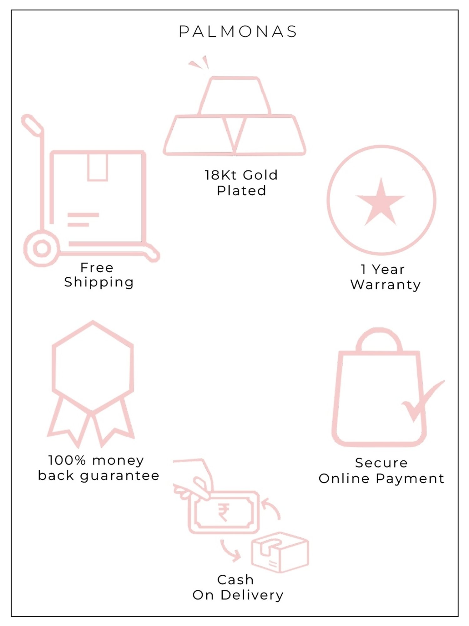 Palmonas Golden Tiny Pear Necklace for Women