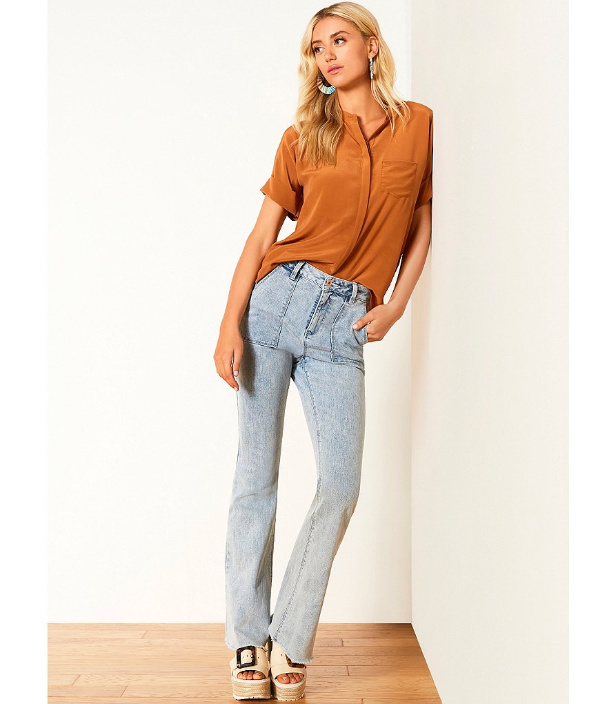 A Loves A Short Sleeve Button Down Silk Shirt