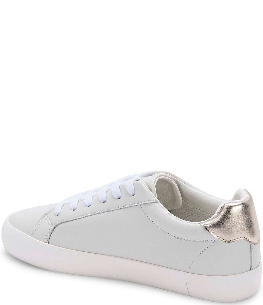 Blondo Gavi Waterproof Leather Snake Print Studded Detail Lace-Up Sneakers