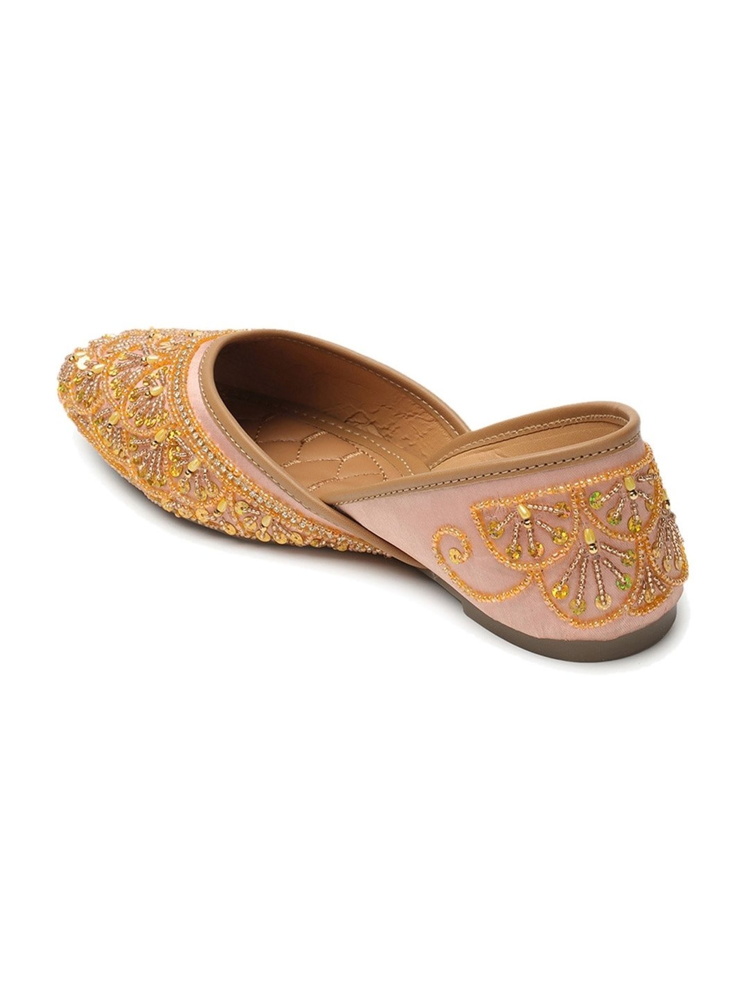Iconics Women's Pink Ethnic Juttis
