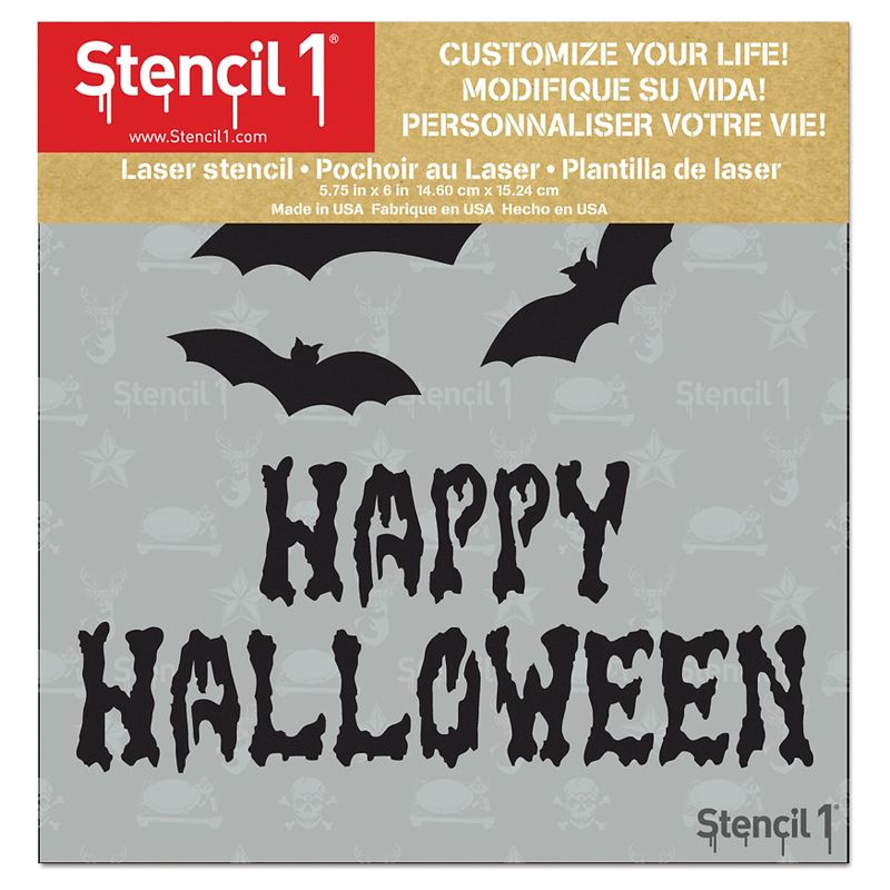 Stencil1 Happy Halloween - Stencil 5.75" x 6"