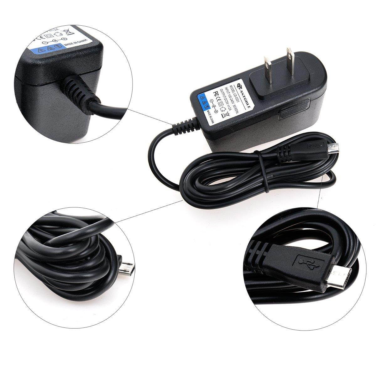 Antoble AC Adapter Wall Charger for JBL Flip 2 / Flip 3 JBL Micro II Ultra-Portable Multimedia Speaker power supply cord