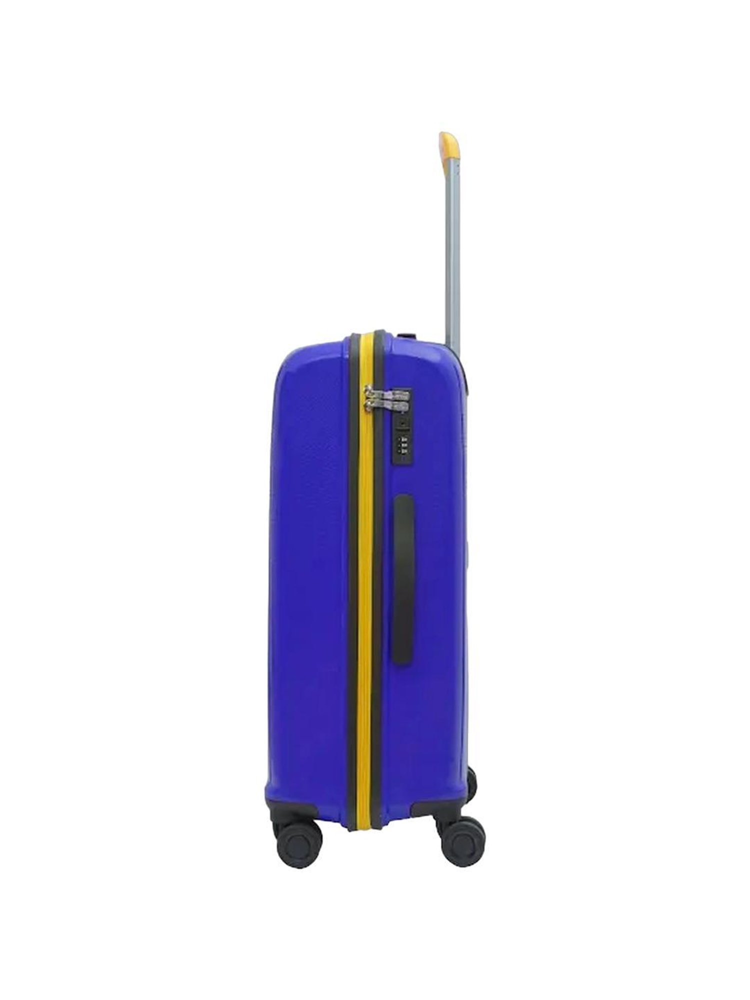 United Colors of Benetton Wayfarer Blue 8 Wheels Medium Hard Cabin Trolley Bag - 43.5 cm
