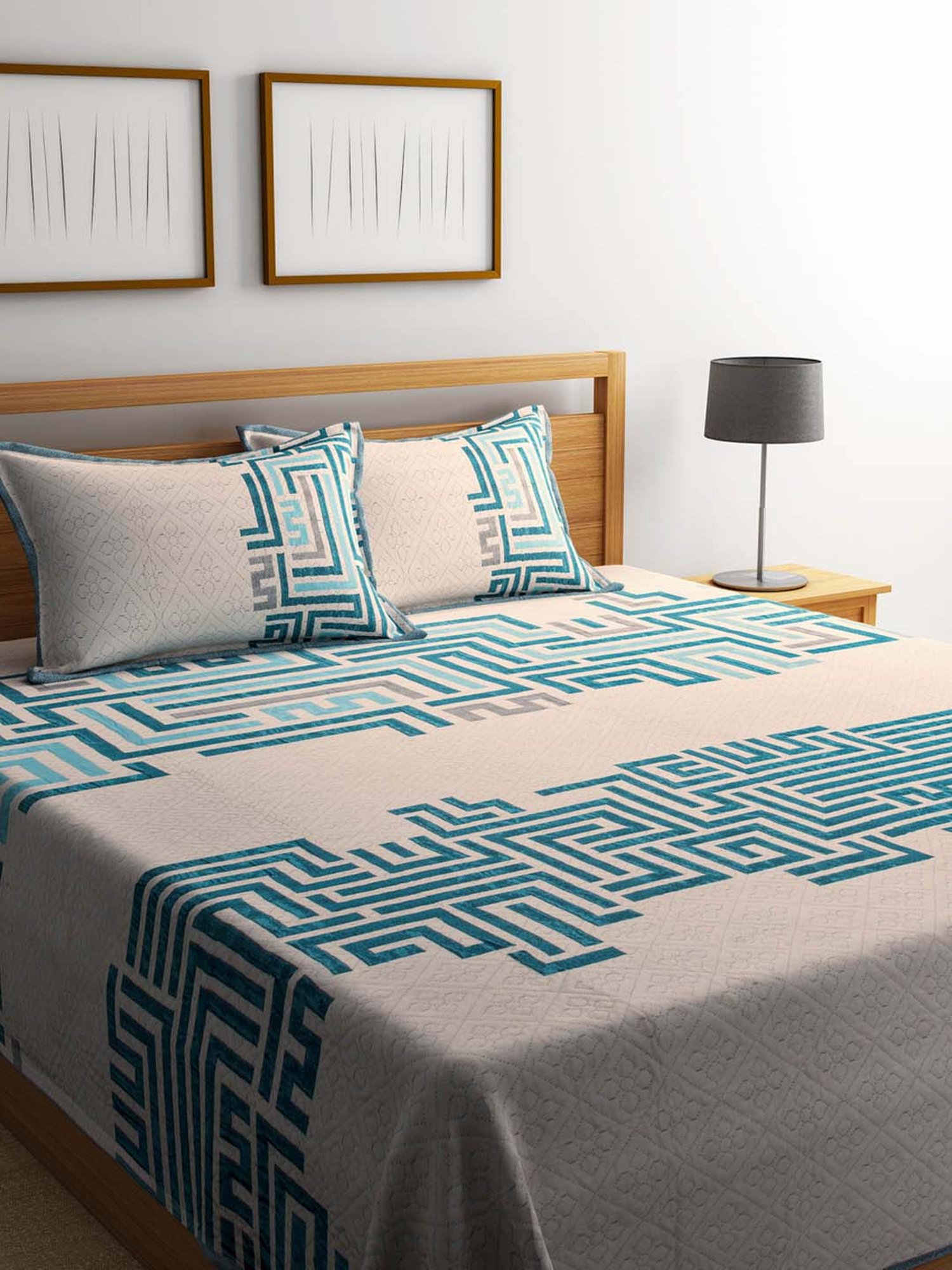 Romee Turquoise 180 TC Bed Sheet Set
