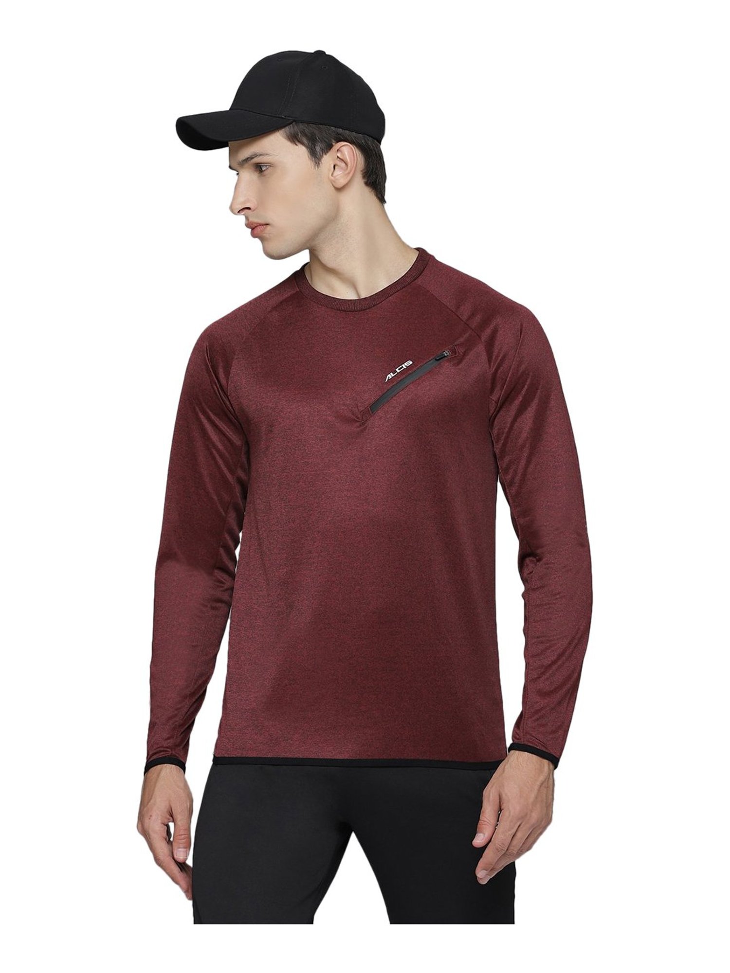 ALCIS Maroon Round Neck Sweatshirt