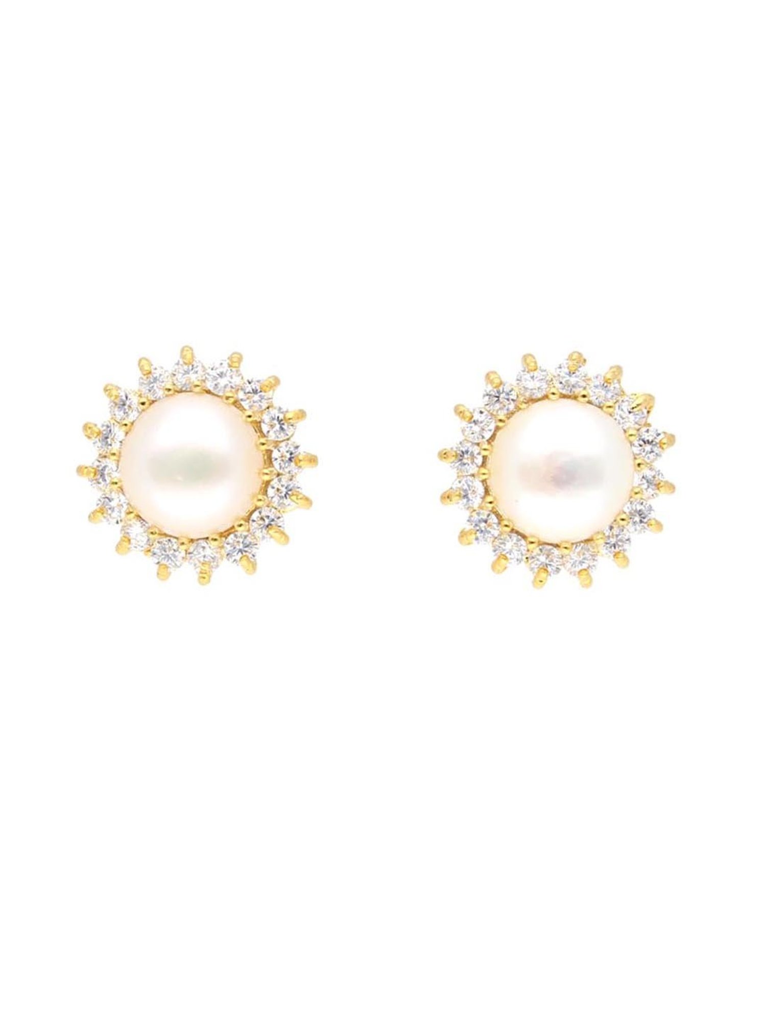 Sri Jagdamba Pearls Hiya Pearl Alloy Stud Earrings