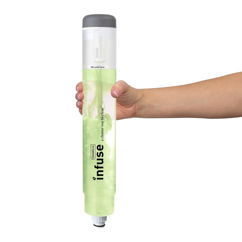 Casabella Infuse Hardwood Floor Spray Mop Kit - 1 Mop 1 Reusable Mop Pad 1 Floor Cleaner Concentrate - Lemongrass