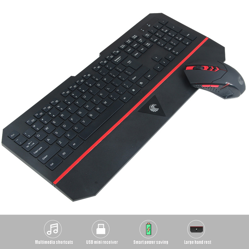 Wireless Keyboard Mouse Combos Multimedia Silent Ultra Thin Keyboard Wireless Light Mouse