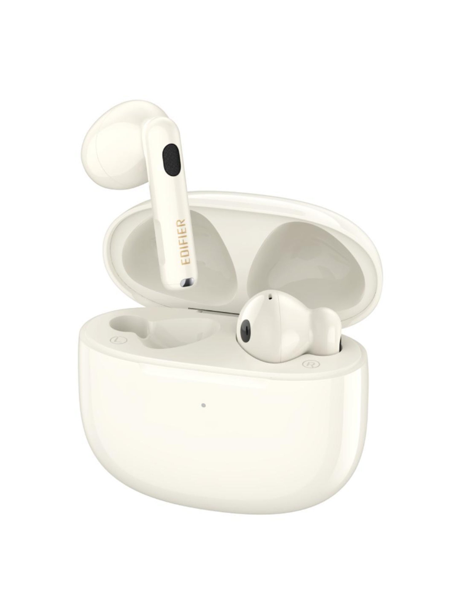 Edifier W320TN In Ear Earbuds with Adaptive Active Noise Cancelling (White, True Wireless)