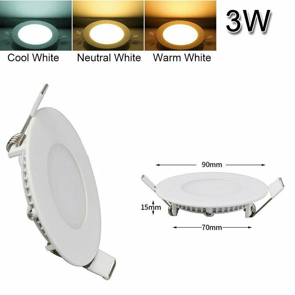 10X LED Recessed Ceiling Panel Down Lights Lamp Fixtures 6W 9W 12W 15W 18W 24W