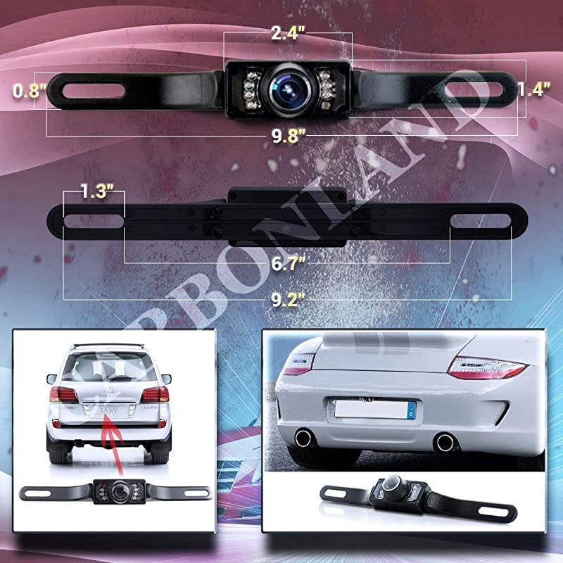 Backup-Camera for Car/Truck/RV Rear View Reversing Camera 170 Degrees Perfect View Angle Night Vision IP67