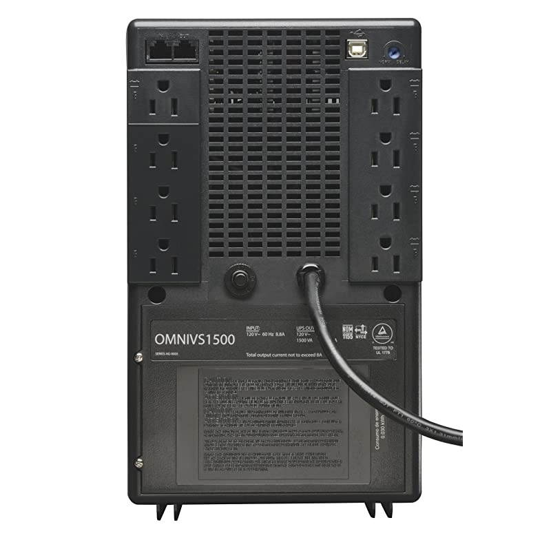 1500VA Smart UPS Battery Backup 940W LineInteractive AVR Tower USB TEL DSL Ethernet 3 Year Warranty amp $200000 Insurance OMNIVS1500