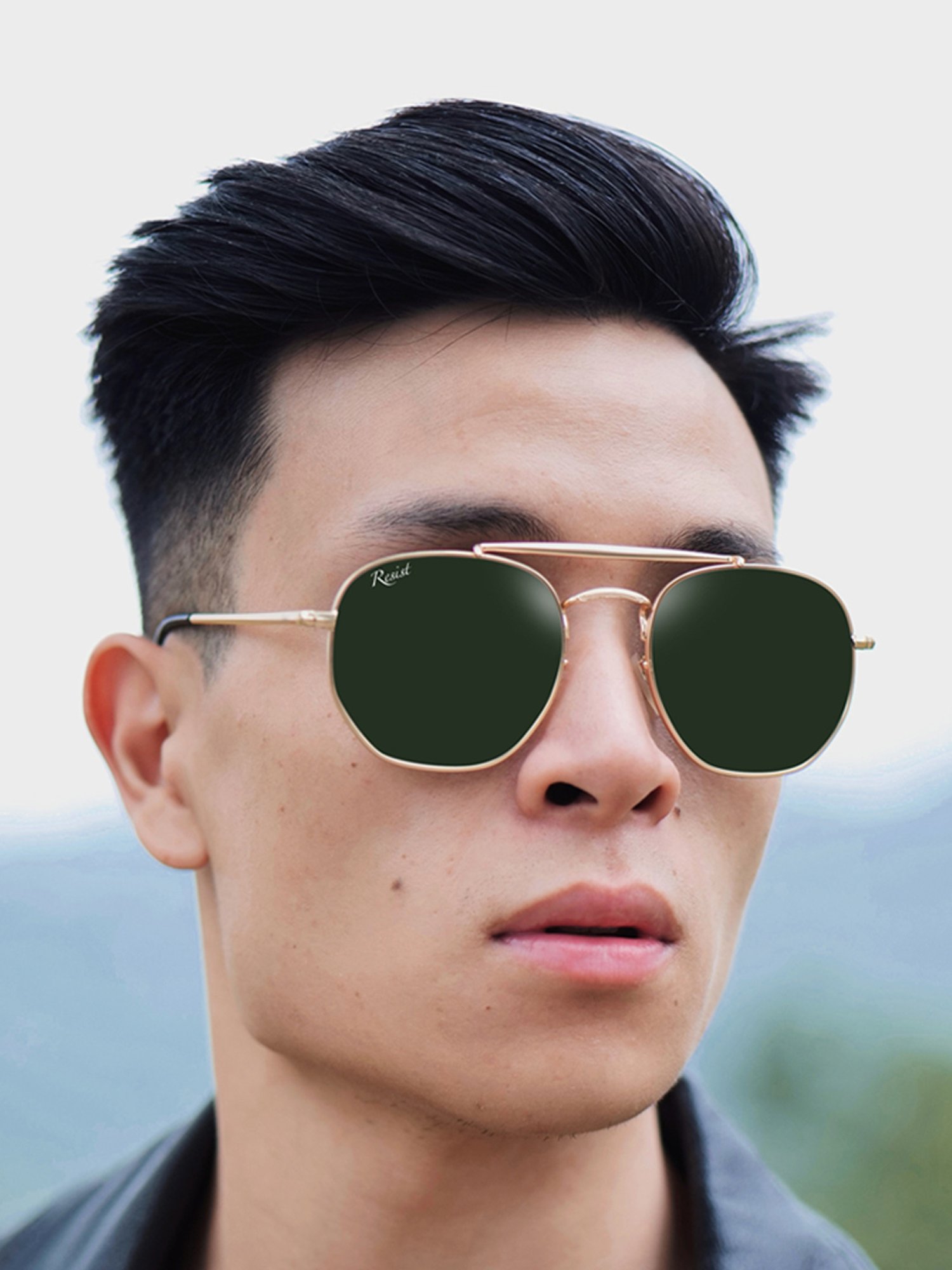 Resist Eyewear Green UV Protection Unisex Sunglasses