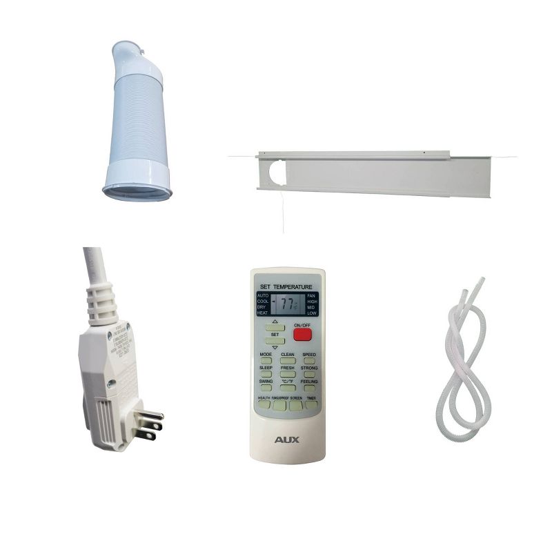 AUX 13000 BTU (8000 BTU/DOE) Portable Air Conditioner AM-08B3A3/MIR-F7 with Remote Control White