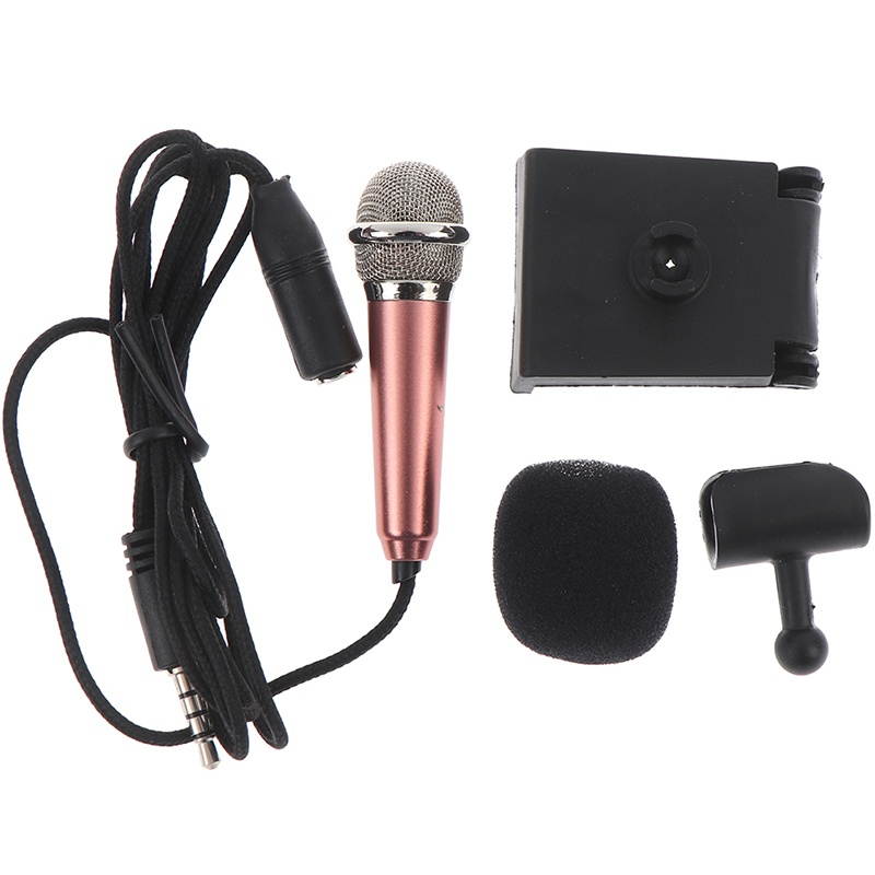 4PCS Portable 3.5mm Stereo Studio Mic KTV Karaoke Mini Microphone For Cell Phone PC
