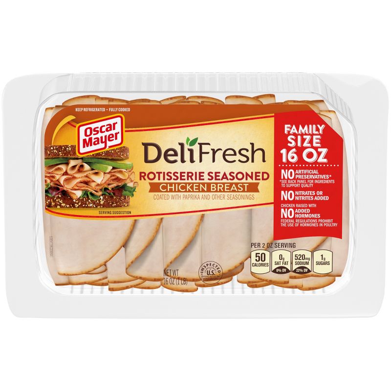 Oscar Mayer Deli Fresh Sliced Rotisserie Seasoned Chicken Breast - 16oz