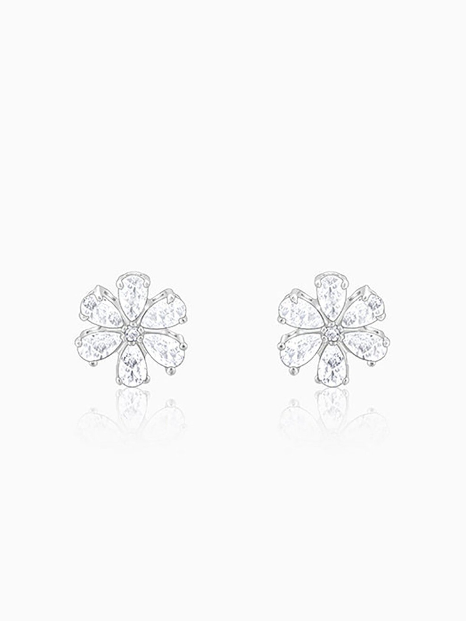 GIVA 92.5 Sterling Silver Virtuous Flora Stud Earrings