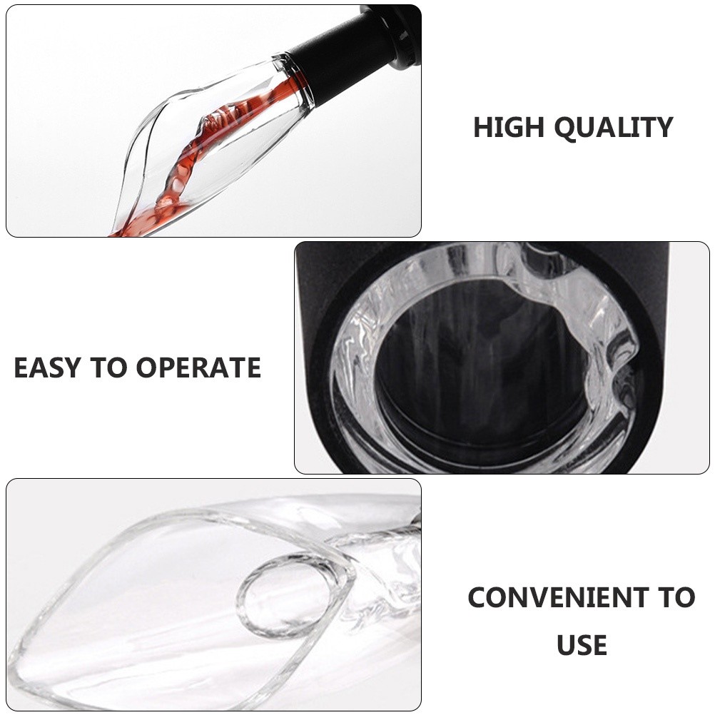 1 Set 4-in-1 Red Wine Bottle Opener Charging Multi-purpose Bottle Opener (Black)