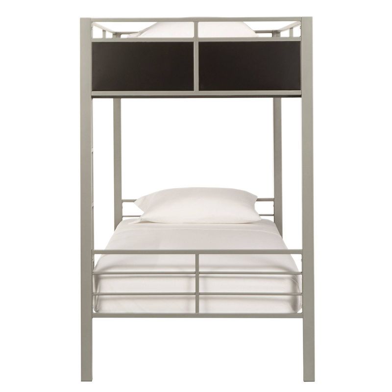Twin Logan Metal Bunk Bed Gray - Inspire Q