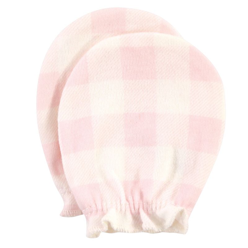 Hudson Baby Infant Girl Cotton Scratch Mittens, Enchanted Forest, 0-6 Months