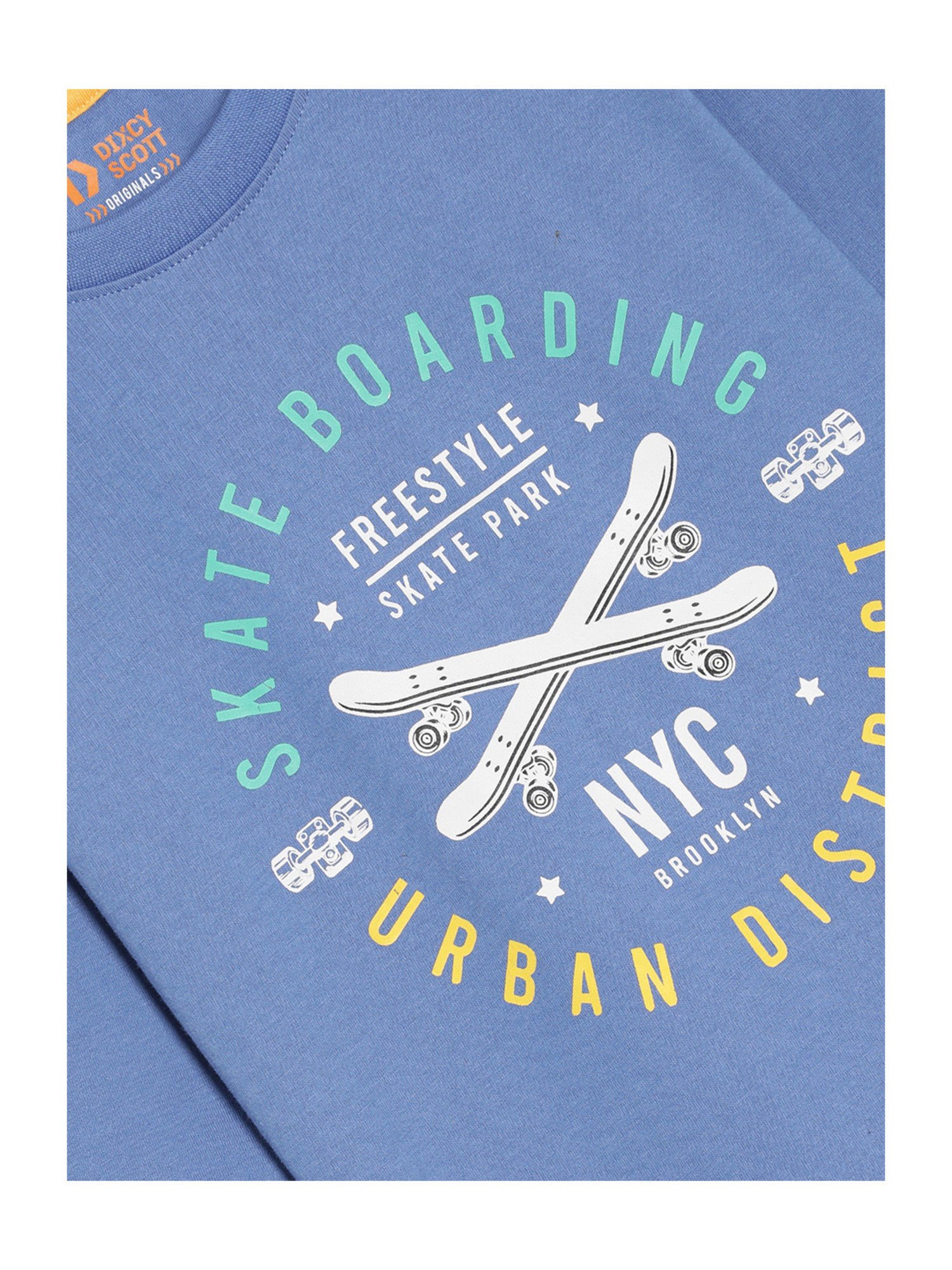 Dixcy Scott Originals Kids Blue Graphic Print Full Sleeves T-Shirt