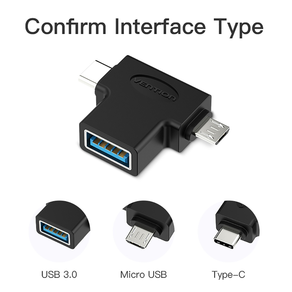 Vention CDIBO OTG Adapter 3 in 1 USB3.0 Type-C Micro USB USB Device Universal Adapter