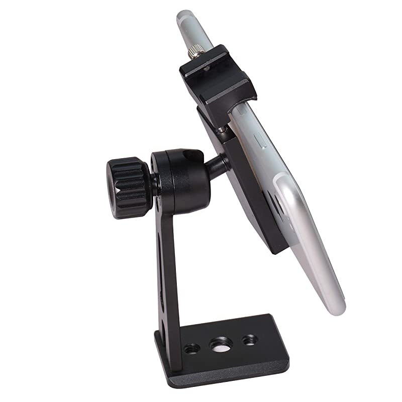Phone Tripod Mount Adapter with Cold Shoe  Smartphone Tripod Holder Clip Metal 360 degree Rotation Vertical Cell Phone Bracket Compatible with iPhone Samsung Galaxy Huawei LG Google C10