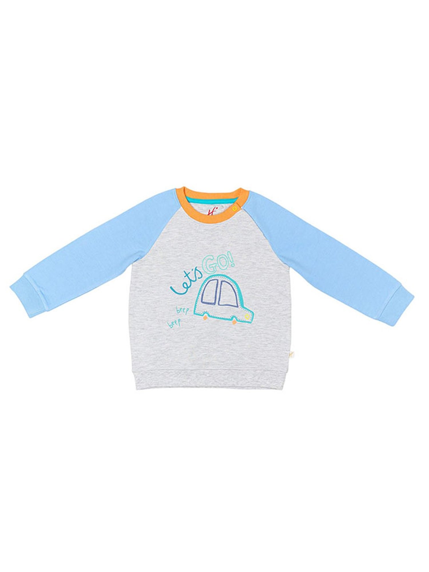 H by Hamleys Infants Boys Grey Printed Full Sleeves Sweatshirt