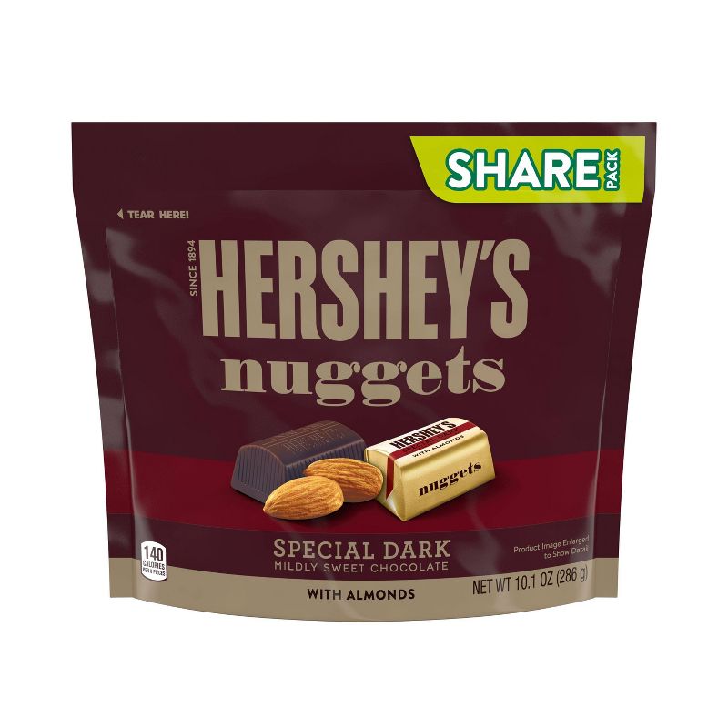 Hershey's Nuggets Dark Chocolate with Almonds Share Size - 10.1oz
