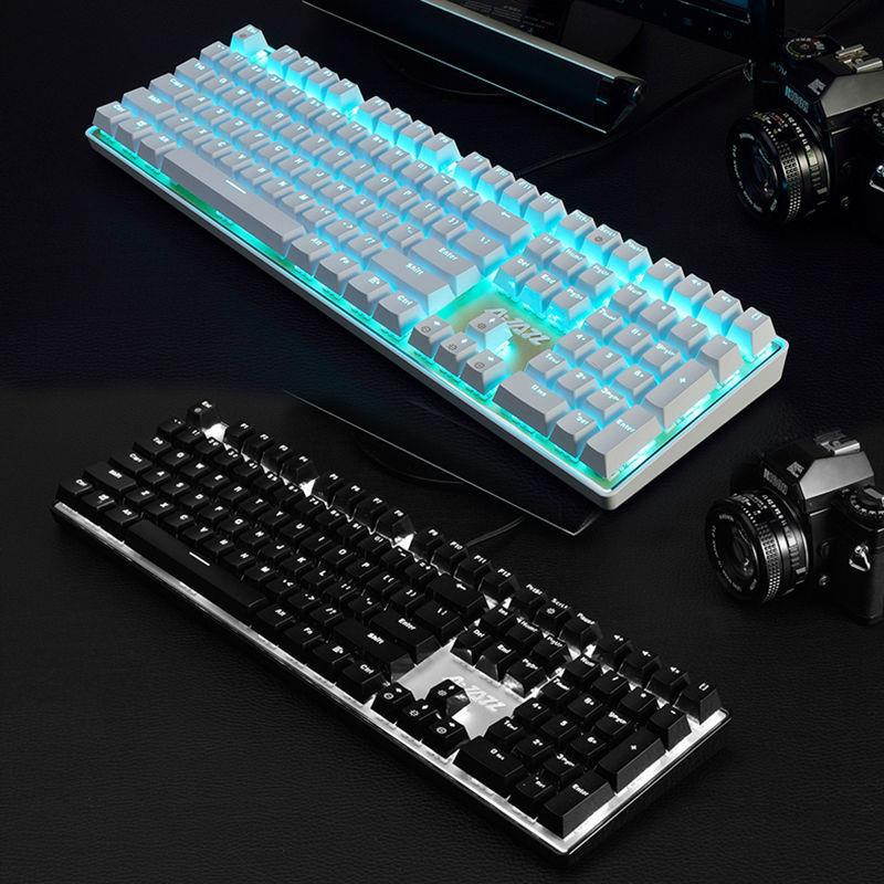 108 Keys Ajazz AK33i Wired LED Backlit Usb Ergonomic Mechanical Gaming Keyboard