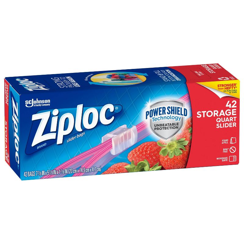 Ziploc Slider Quart Storage Bags - 42ct