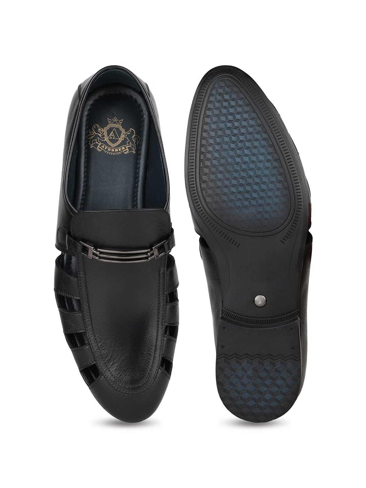 Atesber by Inc.5 Men's Black Fisherman Sandals