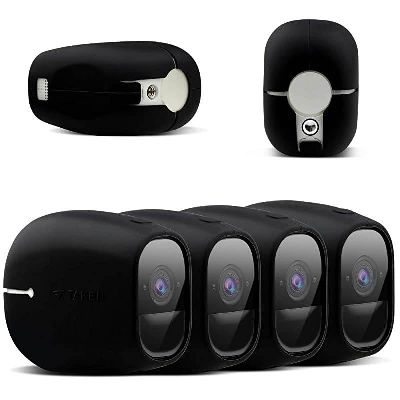 Silicone Skins Compatible with Arlo PRO, Arlo PRO 2 Smart Security Home Camera, Silicone Skins Case Cover for Arlo PRO & Arlo PRO 2 Smart Security Wire-Free Cameras, 4 Pack, Black