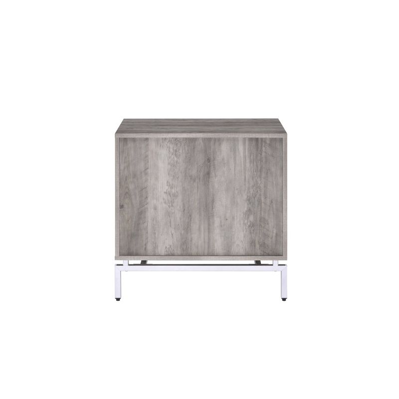 Cistus Accent Table Gray Oak/White - Acme Furniture
