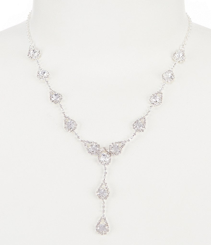 Cezanne Rhinestone Teardrop Y-Necklace