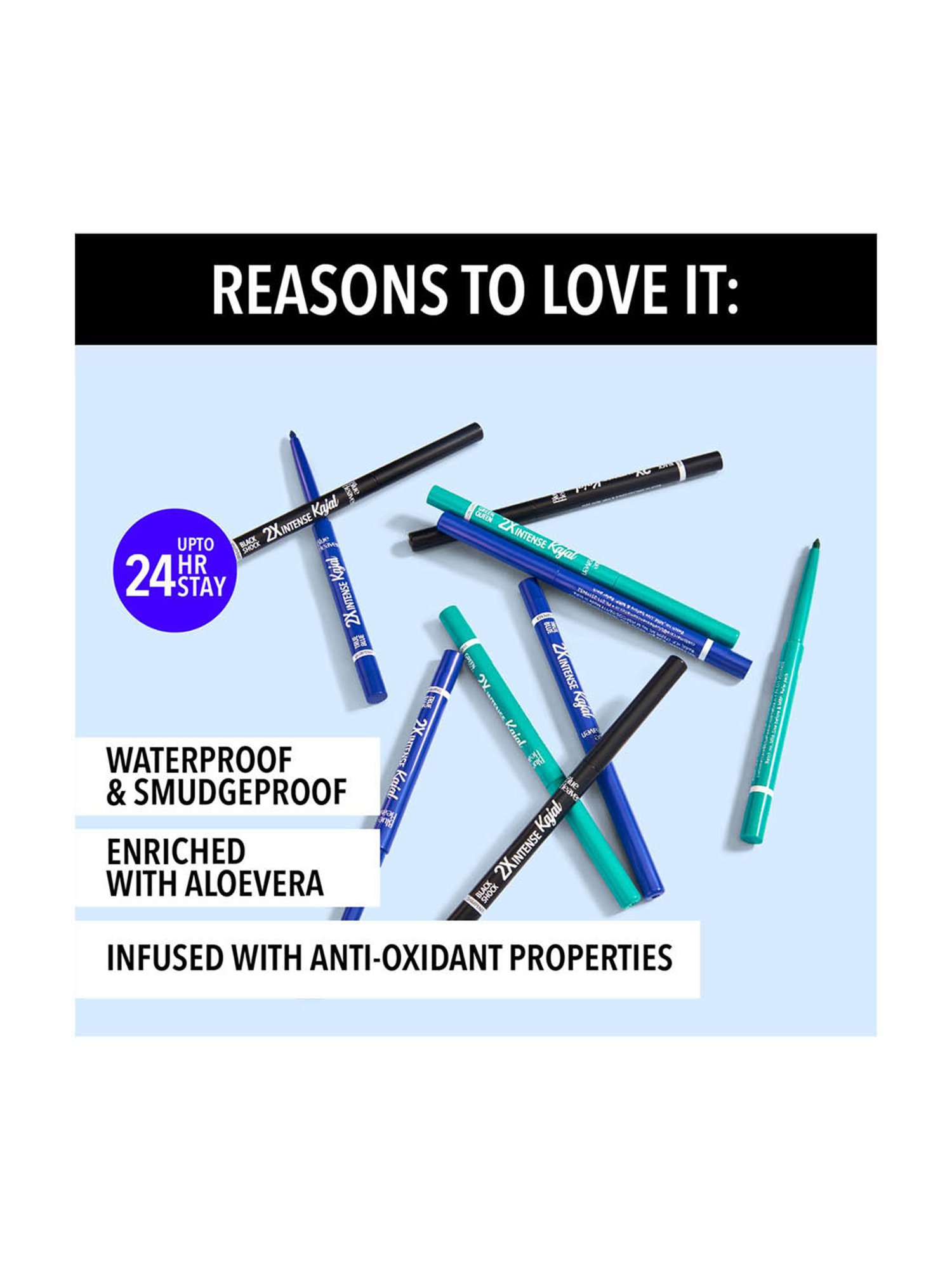 Matt Look Single Stroke Super Glide Eyeliner Kohl Kajal Bottle Green - 1.3 gm