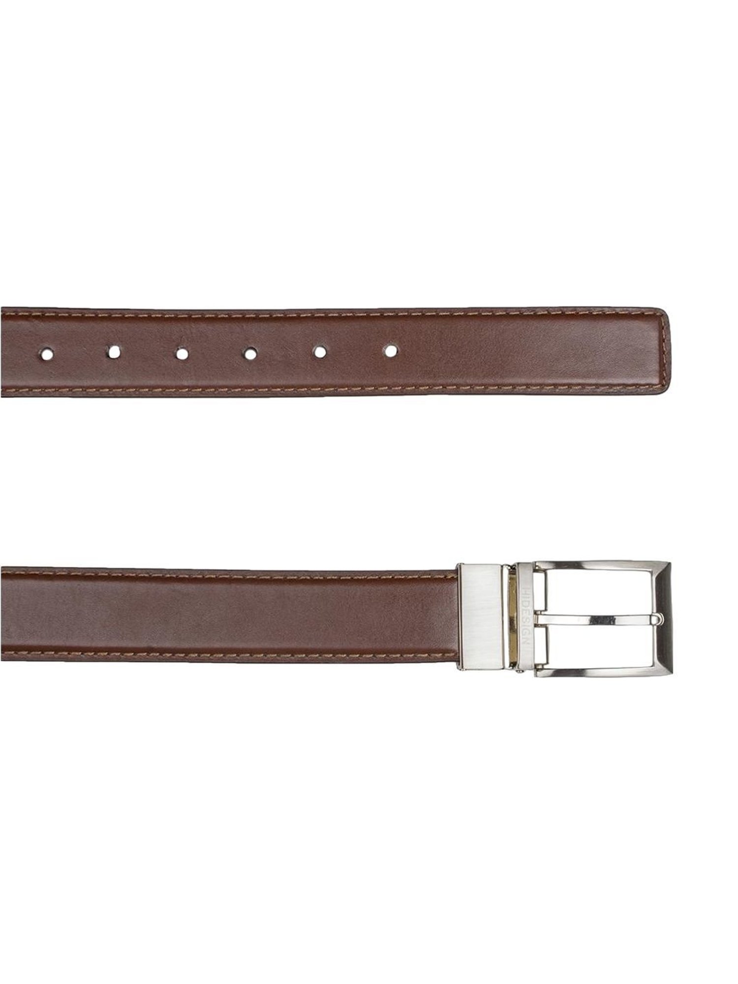 BELWABA Black Textured Formal Leather Belt for Men