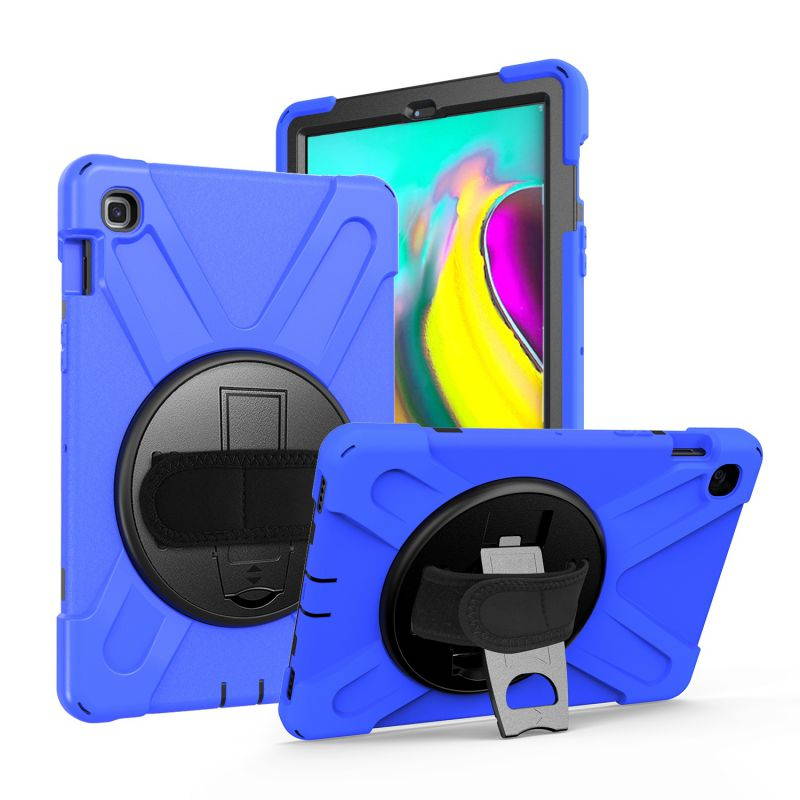 Galaxy Tab A 10.1 Case, Fits 2019 T510/T515 Shockproof Heavy Duty Shield Case Kickstand, Shoulder Strap Sling, Hand/Palm Strap For Samsung Galaxy Tab A 10.1 (2019) SM-T510 / SM-T515 (Red)