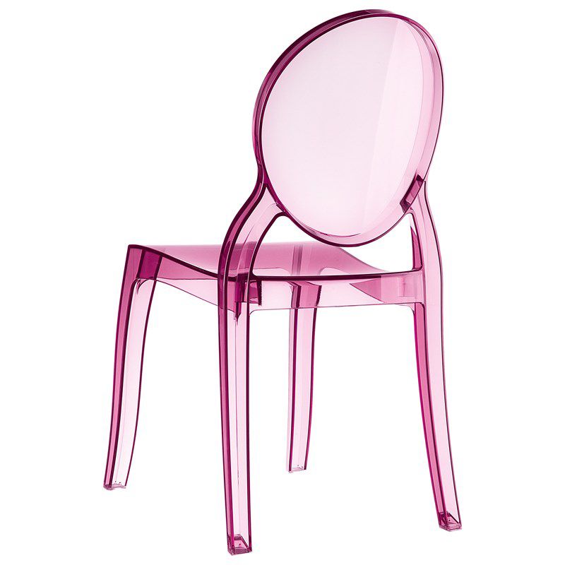 Elizabeth Polycarbonate Patio Dining Chair in Pink - Set of 2 - Compamia