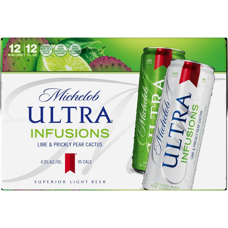 Michelob Ultra Infusions Lime & Prickly Pear Cactus Light Beer - 12pk/12 fl oz Cans