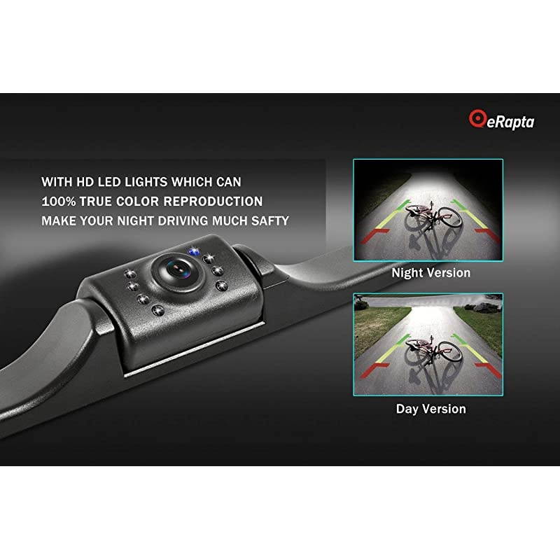 ERT01 2nd Generation Car Rear View Reversing Backup Camera Automotive with 149&deg;Perfect View Angle 8 LED Lights Night Vision 9 Level Waterproof Universal Car Backing Camera License Plate