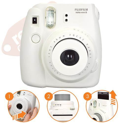 Fujifilm Instax Mini 8 Fuji Instant Film Camera Rasberry + 100 Sheets Instant Fi