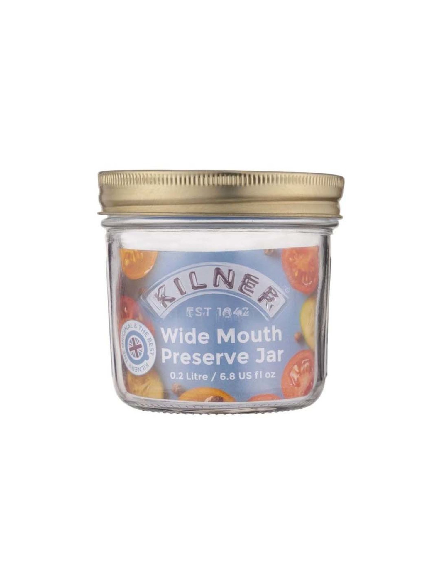 Kilner Transparent Stainless Steel Wide Mouth Preserve Jar (0.2 L)