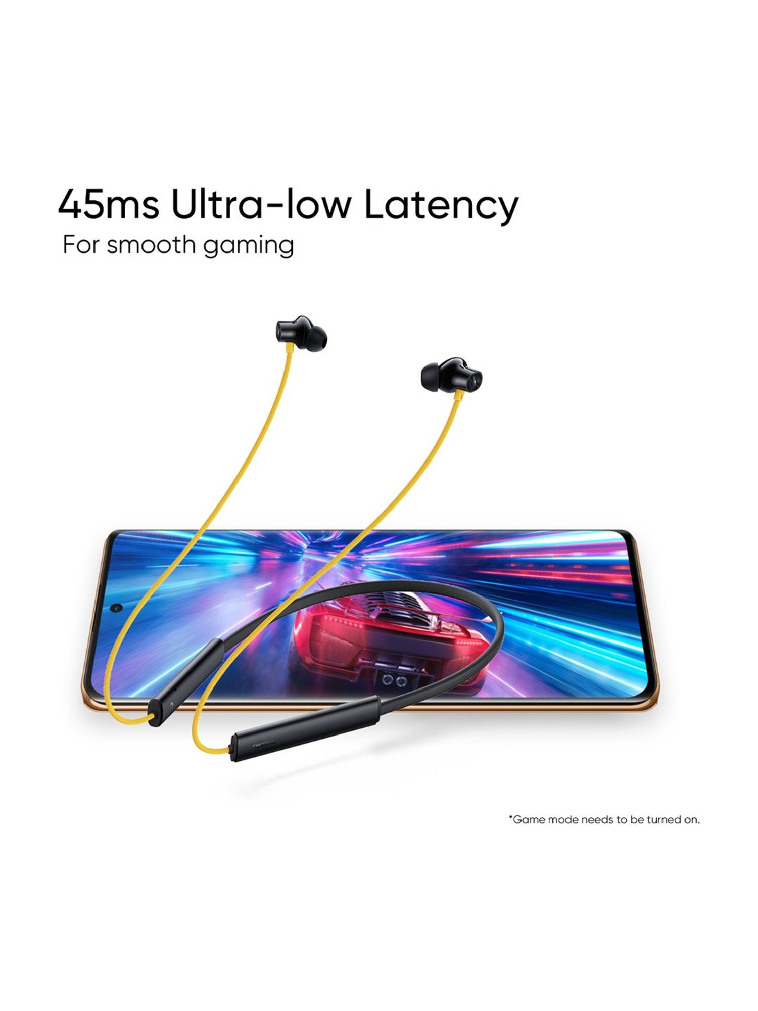 realme Buds Wireless 3 In Ear BT Neckband with 30dB ANC & upto 40Hrs Playback (Bass Yellow)