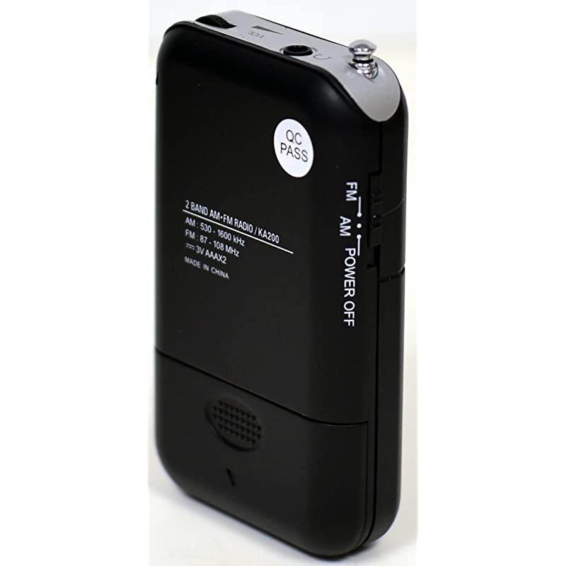 KA200 Pocket AM/FM Radio, Black